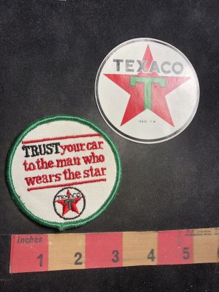 Vtg Texaco Oil / Gas Station Patch,  An Extra Non - Patch Circular Advertising 91c3