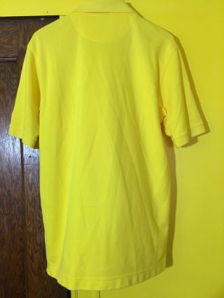 Nike Golf Dri Fit Men ' s Short Sleeve Polo Shirt sz M Medium Yellow Vintage 2