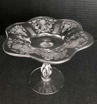 Elegant Vintage Glass: Duncan Miller " First Love " Compote