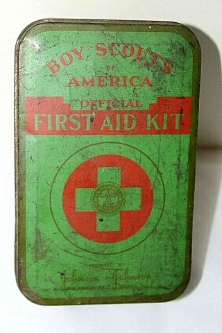 Vintage Official Boy Scout First Aid Kit/ Metal/ No Contents