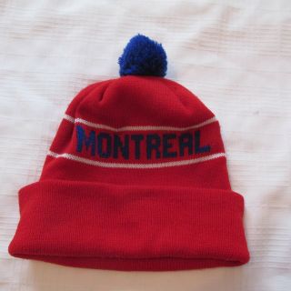 Vintage Montreal Toque Tuque Beanie Knit Winter Hat Habs Canadiens