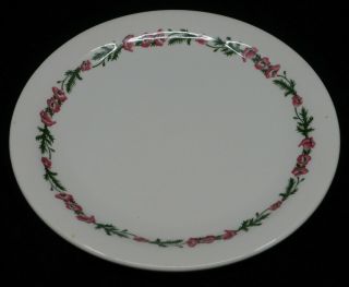 Vintage Shenango China Restaurant Ware Plate W Poppy Design,  Flanders Hotel N.  J.