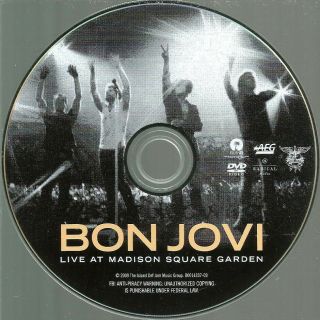Bon Jovi - Live At Madison Square Garden DVD 2009 Lost Highway World Tour VTG 3