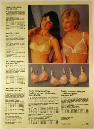 80 ' s Vintage PAPER PRINT AD hip - hugger bikini brief women lingerie underwear 2