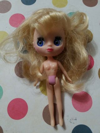Littlest Pet Shop Lps Blythe Doll B3 Fabulously Vintage Nude Blonde Blue Eyes