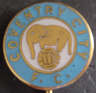 Coventry City Fc Vintage Club Crest Type Badge Stick Pin In Gilt 15mm Dia