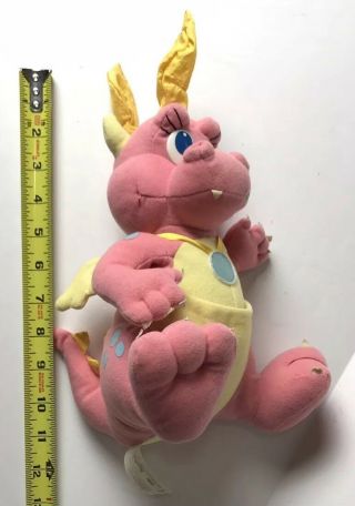 Vintage Dragon Tales 11” Plush CASSIE Pink & Yellow Stuffed Animal 1999 5