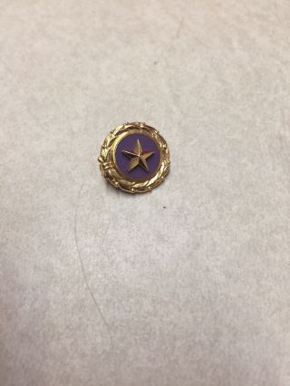Vintage 1966 Gold Star Act Of Congress Next Of Kin Purple Heart Pin