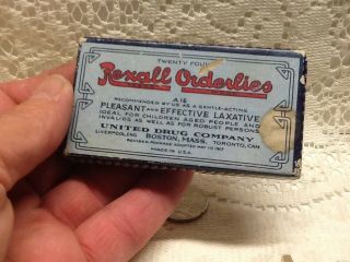Vintage Rexall Orderlies Advertising Box,  United Drug Company. 2