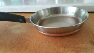 Revere Ware Copper Clad Bottom 8 " Skillet Fry Pan Vintage Cooking Pan