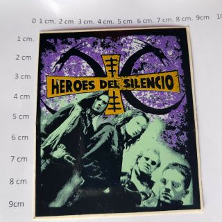 RARE VINTAGE VINYL STICKER NO CD HEROES DEL SILENCIO HARD ROCK MUSIC 2
