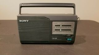 Vintage Sony Icf - 24 Fm/am Portable 2 Band Radio.  Ac/dc Operation -