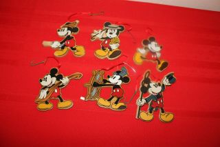 Vintage Wooden Disney Christmas Ornaments Mickey Mouse (6)