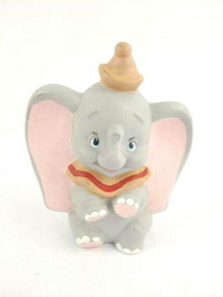 Vintage Disney Walt Disney Productions Ceramic Dumbo Figurine 9 1/2 "