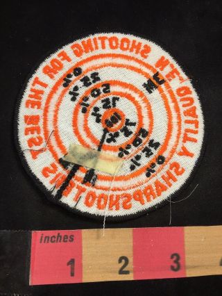 Vtg N.  E.  QUALITY SHARPSHOOTERS Patch - Gun Target Shooting For The Best 80XC 2
