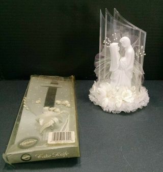 Vintage Wilton Cake Knife And Topper Set,  Wedding Accessories