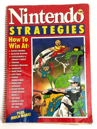 Vintage Nintendo Strategies Guide Book For Nes Games 1989 - Softcover