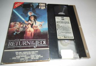 Star Wars Return Of The Jedi Vhs Cbs Fox Vintage 1986 Release Red Label
