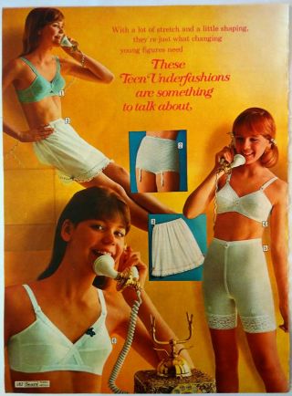 60 ' s Vintage PAPER PRINT AD hose huggers panty girdle women lingerie underwear 2