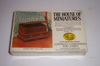 X - Acto House Of Miniatures No 40034 Dower Chest Circa 1790 Box