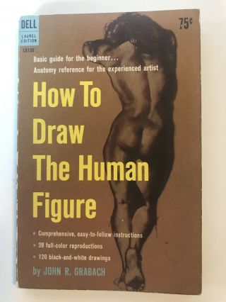 How To Draw The Human Figure Dell 1967 5th Prtg John Grabach Vintage Paperback