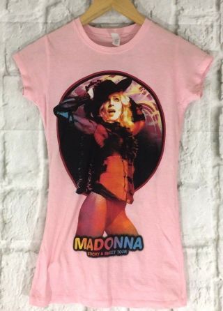 Vintage Madonna Sticky And Sweet 2008 Pink Tour Shirt Los Angeles Size Small