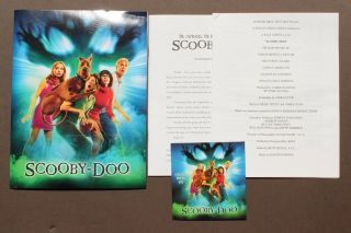 Vtg 2002 Scooby Doo Movie Promo T.  V.  Film Press Kit / Dvd