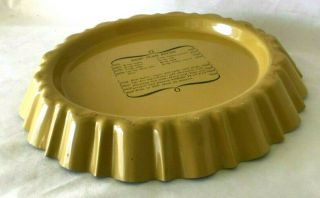 Nordic Flan Pan Yellow Gold Vintage Scalloped Edge Shortcake Bundt 4 Cups 10 1/2 3