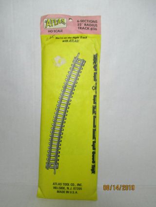 Vintage Atlas Ho Scale Train Track 36 22 " Radius New? 1 Pack 6 Sections