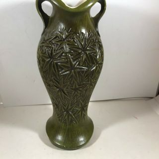 Vintage Mcp Mccoy Green Pottery 9 - 1/2” Vase
