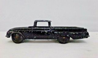Vintage 1960 Tootsietoy Black Diecast Metal Chevrolet El Camino