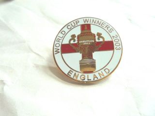 Vintage 2003 Rugby World Cup Winners England Enamel Pin