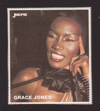 Grace Jones Vintage Belgian Pop Rock Music Sticker