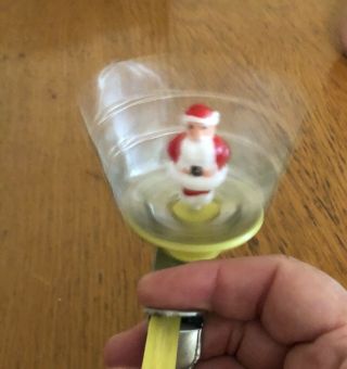 1950s Magic Spinning Christmas Tree With Santa Tin Toy Japan Vintage