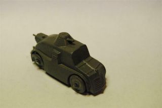 Vintage Cast Metal/lead Toy Ww1 Era Military 4 Wheeled Armoured Car