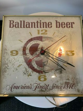 Vintage 1962 Ballantine Beer Clock (pam Brand) - / Light