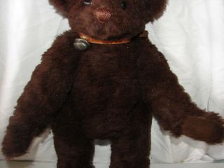 VINTAGE ARTIST CRAFTED TEDDY BEAR PAMELA WOOLY STITCHED NOSE 15 INCH 3