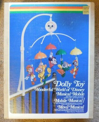 Vintage Disney Dolly Toy Wonderful World Of Disney Musical Mobile 617