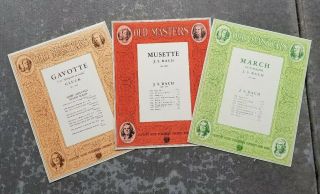 Vintage Stock Piano Sheet Music - Old Masters Gavotte Gluck Musette Bach,