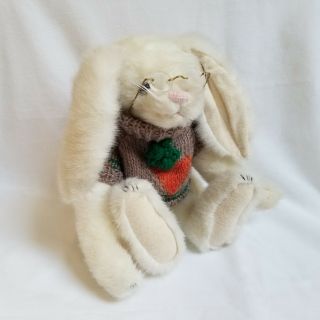 Vintage Boyds Bear Plush Easter Bunny Rabbit White Alexandra 12 