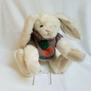 Vintage Boyds Bear Plush Easter Bunny Rabbit White Alexandra 12 