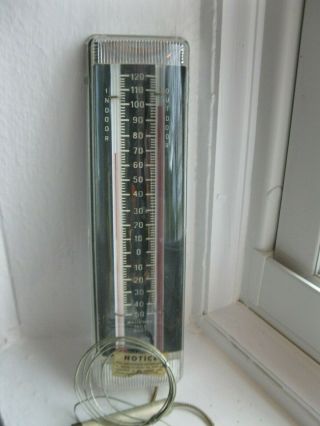 Vintage Indoor/outdoor Thermometer Made In Usa With Box