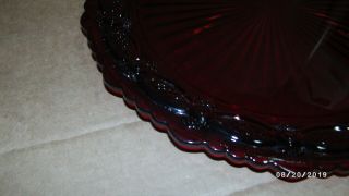 Vintage Avon 1876 Cape Cod Ruby Red Glass Dinner Plate 10 3/4” 2