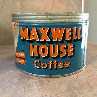 Vintage Maxwell House Coffee 1 Pound Tin No Lid