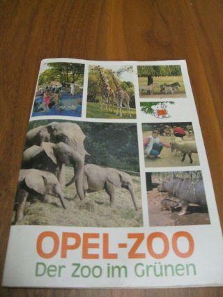 Vintage Opel Zoo Guide Book Germany 1970 