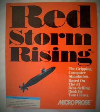 Vintage 1989 Microprose Red Storm Rising Ibm Tandy Pc Xt At Game Big Box