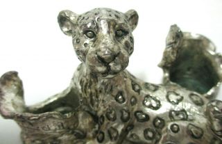 Vintage Arthur Court Jaguar Leopard Panther Big Cat Cast Aluminum 1998 3