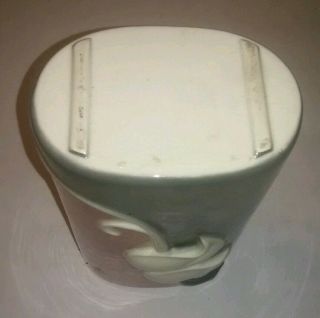Vintage Royal Copley Raised Leaf Art Deco Pottery Vase Pink Grey RETRO MCM 6