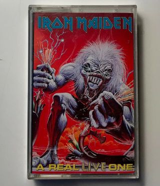 Vtg 1998 Iron Maiden Cassette A Real Live One Tape Lp Album Og Metal