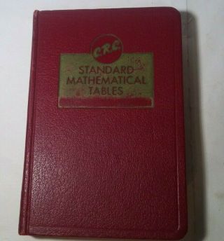 Vintage Crc Standard Mathematical Tables 1959 12th Edition Hardcover Math Book